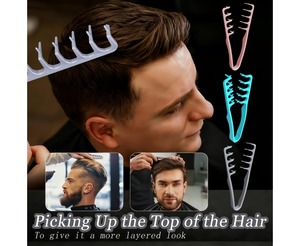 Outils <span class=keywords><strong>de</strong></span> <span class=keywords><strong>coiffure</strong></span> pour boucler les cheveux, clip à cheveux volumisant pour la racine, peigne texturé large et à dents, accessoires <span class=keywords><strong>de</strong></span> <span class=keywords><strong>coiffure</strong></span> pour barbier - Product Image 2