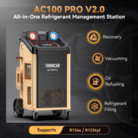Machine de purge rapide du système de climatisation THINKCAR AC100 PRO V2.0 A/C, professionnelle, avec système d'exploitation Android, 128 L/min, pour la récupération et la recharge du réfrigérant.