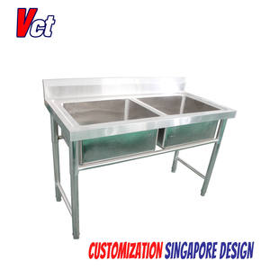 VICTORY KITCHEN La demande Offre Spéciale de haute qualité dépasse l'offre évier à double cuvette éviers de cuisine commerciaux pour d'autres hôtels - Product Image 3