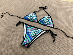 Costume da Bagno Lussuoso di Alta Qualità, Ecologico, Lavorato a <span class=keywords><strong>Maglia</strong></span>, Nuovo Bikini Sexy da Donna con Stampa e Spalline, Set Due Pezzi per Vacanze - Product Image 6