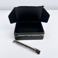 Carton ondulé kraft noir recyclable avec logo personnalisé, pelliculage mat, gaufrage, fermeture éclair, adhésif, pour expédition e-commerce