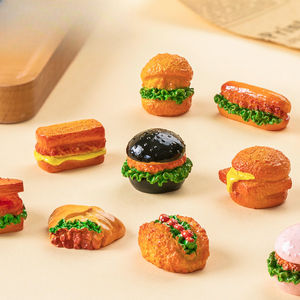 Miniature de simulation de micro-paysage : Panini Burger à manger, pour <span class=keywords><strong>maison</strong></span> de poupée, mini ornement - Product Image 3