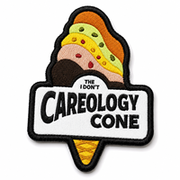 Patch brodé personnalisé en forme de cornet de crème glacée avec slogan sarcaste, thermocollant ou à coudre, pour veste, jean, sac, vente en gros, faible MOQ