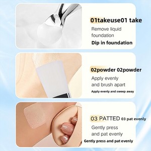 Double Head Spoon Mask Brush Synthetic Bristles Plastic Handle <b>Foundation</b> Clay Mask Applicator - Product Image 4
