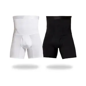 Hot Selling Mannen Ademend Dubbele Laag Plastic Taille Hoge Taille Ondergoed Mode Eenvoudige Vijf-Punt Broek