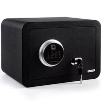 Coffret Fort Haut de Gamme avec Lecteur d'Empreintes Digitales, Coffret Fort à Découpe Laser, Coffret Fort avec Revêtement en Cuir