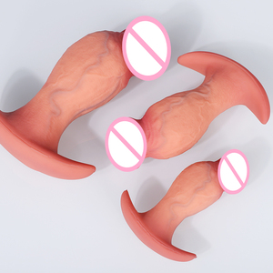 Masturbateurs Plug Anal Cage de chasteté Liuid Silicone Anal godemichet Anal Sax jouets pour homme masseur de Prostate mâle - Product Image 4