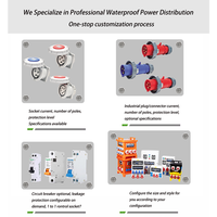 Boîte de distribution industrielle mobile personnalisable SFE, multiprise étanche multifonction portable, 12 prises