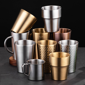 Bouteille isotherme incassable personnalisée, verre à liqueur thermique sous vide, tasse à thé ou à café, <span class=keywords><strong>double</strong></span> <span class=keywords><strong>paroi</strong></span> en acier inoxydable 304, <span class=keywords><strong>verres</strong></span> à vin - Product Image 5