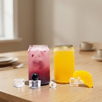 Bouteilles et pots en plastique transparent pour café froid, soda et autres boissons, avec couvercles faciles à ouvrir