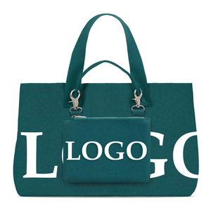 Bolsos Tote de Jacquard para Mujer, con Impresión de Logotipo Personalizado, Bolsos de Compras Tejidos con Asas Dobles - Product Image 1