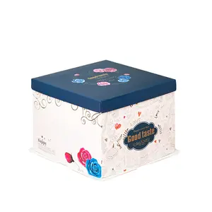 केक बॉक्स डिजाइन लंबी केक बॉक्स सफेद 4 6 8 10 इंच शादी के केक बक्से