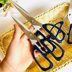 Tijeras de cuero para el hogar, tijeras para tela, tijeras de costura, tijeras para cortar papel hechas a mano, azules, 1 yuan, 2 yuan. - Product Image 1