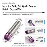 Linterna UV Multifuncional de Acero Inoxidable 304 de 365nm, Recargable Tipo-C, Portátil, Luz Negra EDC con Filtro de Lámpara de Wood