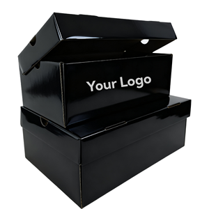 Custom Printed Logo Recycled Materials <b>Man</b> Shoe <b>Socks</b> Black Paper Packaging Corrugated Cardboard Foldable Shipping Mailer Box - Product Image 1