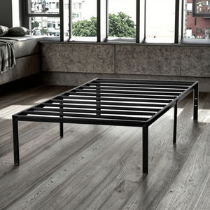 OEM ODM Sale ENKE NK-BF01 Durable Modern Stainless Steel <b>Single</b> Bedroom Furniture Elegant Foldable <b>Storage</b> Platform <b>Bed</b> Simple - Product Image 1