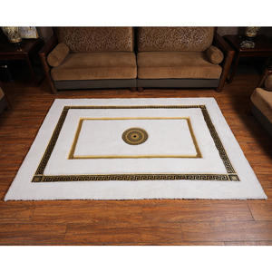 <span class=keywords><strong>Tappeto</strong></span> Moderno di Lusso a Righe Nero e Oro per Soggiorno, Camera da Letto, Tappetini Antiscivolo per Bambini, Cucina e Bagno - Product Image 6