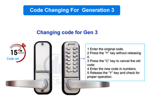 Gen3 ngoài trời không thấm nước kết hợp push button an ninh cửa mã cơ khí khóa cho dễ dàng để thay đổi mã - Product Image 3