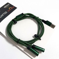 Cable de Audio AUX USB-A Macho a Doble 3.5mm Hembra - Cable para Escuchar y Hablar para Clases en Línea de Escritorio