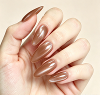 Pigment magnétique en aluminium effet œil de chat 9D marron caramel métallisé 5-100 microns GuanZun pour vernis à ongles en gel, salon et manucure DIY