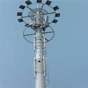 เสาโมโนพอลทาวเวอร์เหล็กออกแบบสัญญาณโทรศัพท์ Wi-Fi 20 25 30 36 40เมตรสถานีฐาน5G