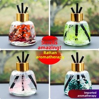 Diffuseur de parfum solide pour voiture en gros, désodorisant d'ambiance décoratif de luxe pour voiture, flacon diffuseur à bâtonnets