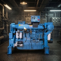 Moteur diesel marin 6 cylindres 4 temps 202 kW à démarrage électrique et refroidissement par eau, haute qualité, prix usine