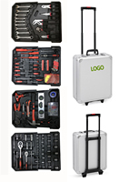 Coffret d'outils professionnel en aluminium de 1000 pièces avec chariot, comprenant un jeu de clés à douille de 187 pièces