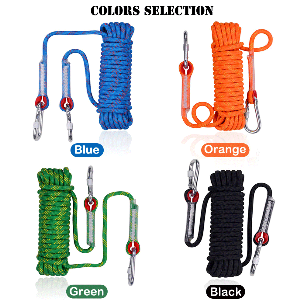 Custom High Quality Hiking Mountaineering Rescue Fire Escape Rope 10.5mm Rock Safety Rope Dynamic Climbing Rope