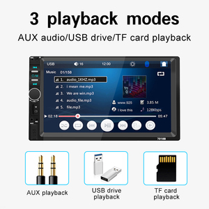 GPS Navi Wifi FM avec caméra de recul 7'' Double Din Autoradio Multimédia 2 Din Lecteur MP5 avec Carplay Android Auto - Product Image 5