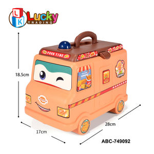 LK Toys Jeu de <span class=keywords><strong>cuisine</strong></span> d'imitation pour enfants d'âge préscolaire, chariot de desserts pour enfants, restauration rapide avec des pièces de hamburger, de hot-dog et de gâteau - Product Image 3