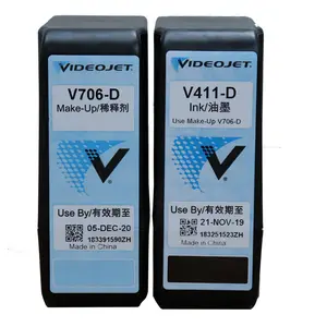 Videojet Cij printer inkjet industri 1240 1280 1580 1880 cartridge tinta impor, pelarut tinta mendukung kustomisasi