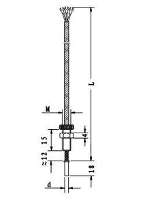 Màng mỏng PT100 Ba Dây cảm biến RTD OEM/ODM WZPM-201 cấp thực phẩm thép không gỉ - Product Image 3