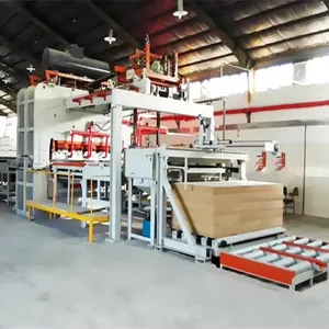 Full Automatic MDF Chipboard Particle Board Short Cycle Melamine Laminating Hot Press Machine