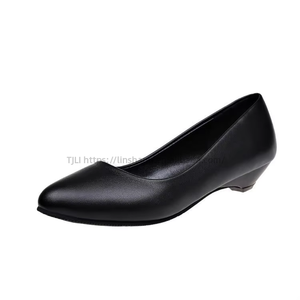 Zapatos de Tacón Alto Profesionales para Mujer, con Suela de Cuero Negro, Superficie Suave, para Entrevistas y Trabajo - Product Image 6