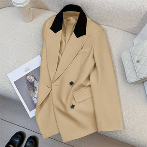 Annshine Fashion - Chaqueta de Traje para Mujer, Estilo Formal, Cuello en V, Solapa, Botones, Bolsillos, para Primavera y Otoño - Product Image 5