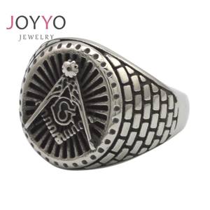 Anillo de acero inoxidable para hombre, joyería de estilo nórdico, personalizado - Product Image 1