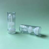 Tube de Rouge à Lèvres Vide en Plastique Transparent, Emballage Cosmétique Tournant, Sérigraphie Dorée, 15ml 15g, Outils de Maquillage