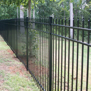 Panneaux <span class=keywords><strong>de</strong></span> clôture en acier <span class=keywords><strong>de</strong></span> 6 pieds, panneaux <span class=keywords><strong>de</strong></span> clôture en métal pour jardin, clôture en acier à poteaux et rails - Product Image 4