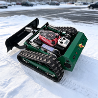 Tondeuse de jardin télécommandée 4 temps de qualité industrielle avec lame à neige, générateur 1500W, réglage de la largeur de coupe 20-150mm, entraînement 24V