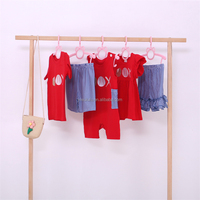 Ensemble de vêtements en coton et élasthanne pour bébé de style cool Ensemble deux pièces de broderie artisanale à manches courtes avec logo personnalisé