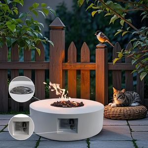 Современная PFB-M-34 яма для костра Luxstar, 34-дюймовая пропановая уличная установка для пожаротушения во дворе, не требуется пульт дистанционного управления - Product Image 1