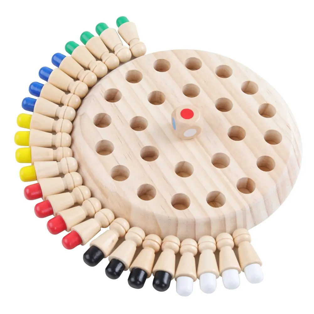 बोर्ड खेल बच्चे शैक्षिक सीखने खिलौने बच्चों पहेलियाँ मैच खेल लकड़ी के खिलौना रंग मेमोरी शतरंज