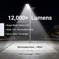 Lampe solaire LED pour route, à économie d'énergie, étanche IP66, avec batterie, DC 60W/100W/120W/150W, pour extérieur, jardin, route