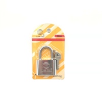 Cadenas Samhoo antivol en fer et laiton trempé argenté, 3 clés, étanche, sécurité supérieure, avec clé maîtresse