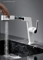 YLB2307W Robinet de lavabo en laiton de salle de bain de haute qualité Robinet de lavabo à levier unique personnalisable Robinets dosés d'eau froide et chaude