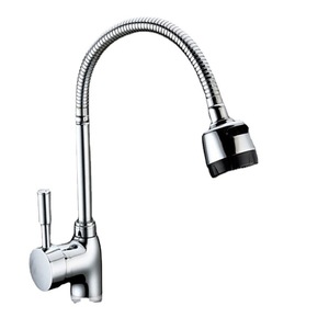 Kitchen Faucet Single Handle Pull Out <b>Spray</b> Deck <b>Mounted</b> Ceramic Valve Core 2.0-2.9gal/m - Product Image 4