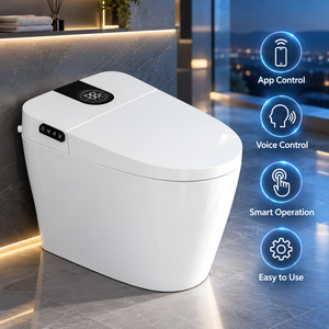 Inodoro Inteligente Moderno con Sensor Automático, Descarga Inteligente, Calefacción Eléctrica, Inodoro Inteligente de una Pieza con Control Remoto - Product Image 1