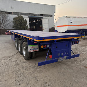Prix à plat 3 essieux 30/40 pieds 48 pieds <span class=keywords><strong>pas</strong></span> <span class=keywords><strong>cher</strong></span> <span class=keywords><strong>plateau</strong></span> plat conteneur châssis mobile à plat Semi camion <span class=keywords><strong>remorque</strong></span> à vendre - Product Image 1