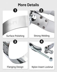 304 thép không gỉ t-bolt Ống kẹp 2-4 inch có thể điều chỉnh, áp lực cao và chống ăn mòn cho ô tô/hệ thống đường ống - Product Image 4